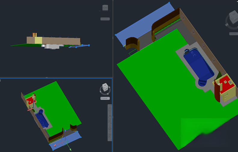 دانلود فایل اتوکد جزئیات جکوزی سه‌بعدی DWG برای نرم‌افزار AutoCAD